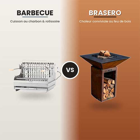 Comparatif entre un barbecue et un brasero