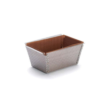 Moule à cake rectangulaire fond amovible 15 cm + 2 feuilles cuisson - DE BUYER