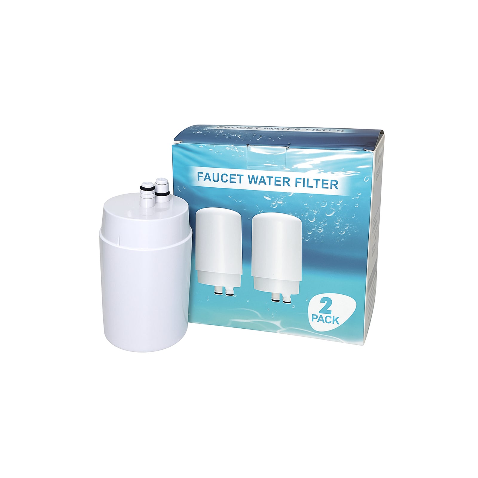 Nispira Water Filter for Brita Basic Complete Faucet Filtration Systems 36311, 36312, FR-200, FF-100, 100 Gallon