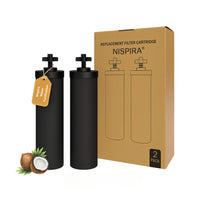 Nispira BB9-2 Black Element Water Filter for Berkey Countertop Gravity Water Filter System