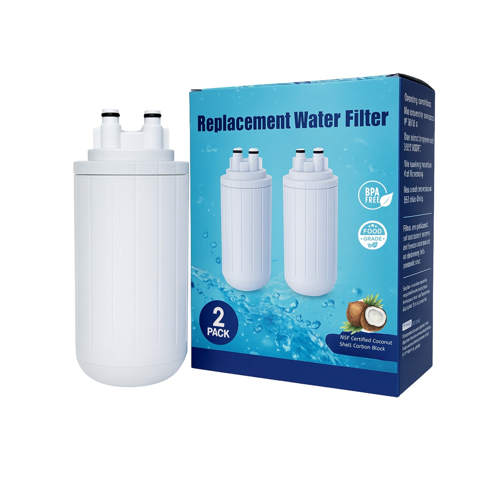 Nispira Carbon Block Water Filter Replacement Compatible with Brita Hub Instant Powerful Countertop System