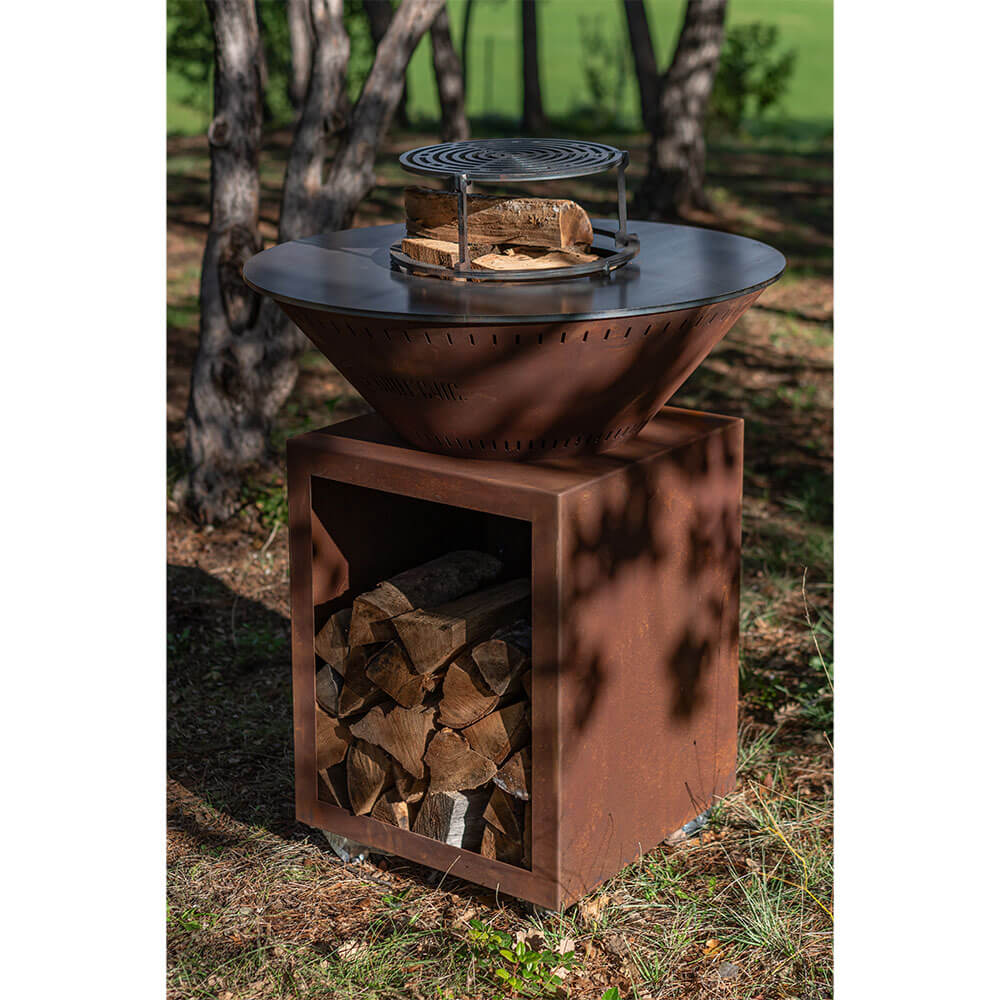 Brasero Classique 80x90cm CORTEN - GRILL CHIC avec accessoire