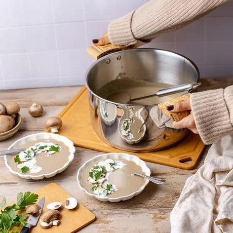 Casserole inox Casteline poignée amovible - CRISTEL grande contenance