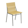 Chaise extérieure LAFUMA Horizon en toile Batyline Safran et structure acier coloris titane.