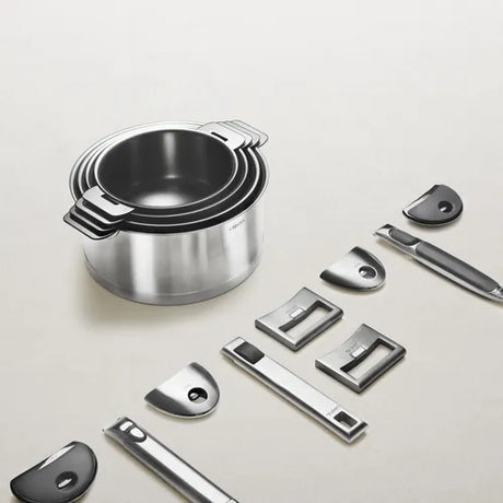 Lot de poignée amovible et 2 anses inox ZENITH - CRISTEL design élégant