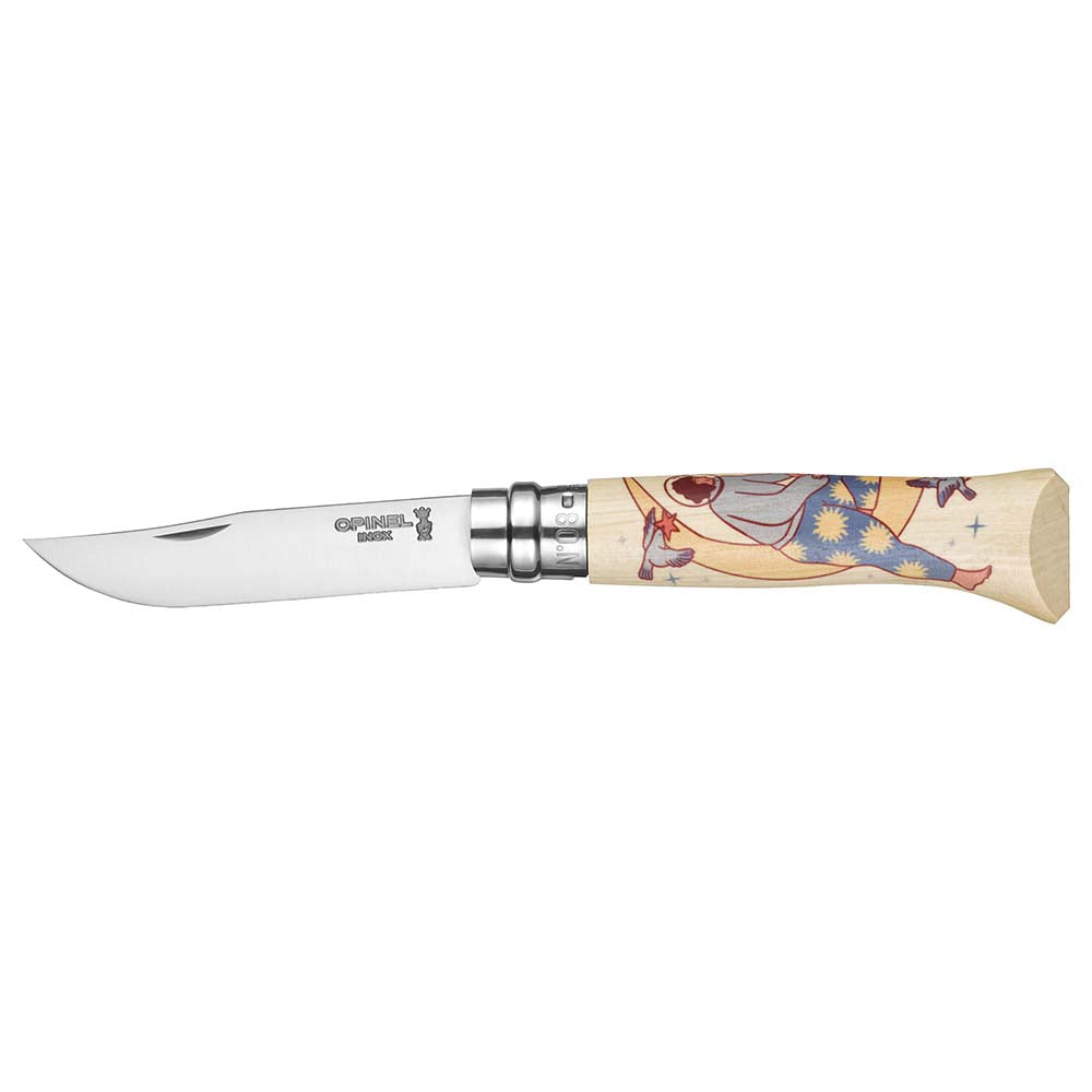 Couteau pliant n°8 Edition Cosmos ASILE - OPINEL manche en charme, lame inox numérotée