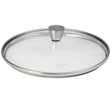 Couvercle en verre bombé bouton inox CRISTEL