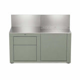 Cuisine 2 Modules Tiroirs + Plancha Vert Sauge - ENO