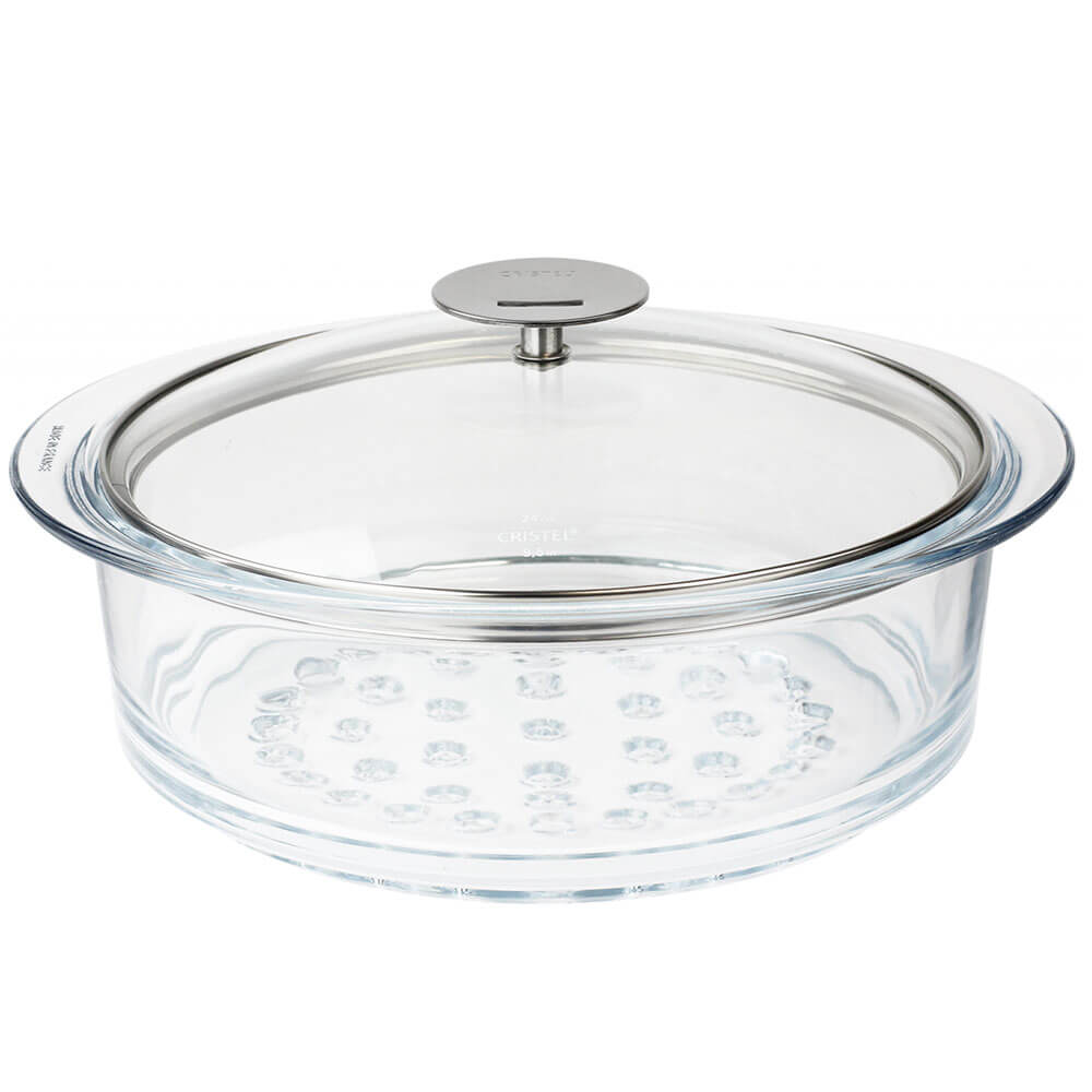 Cuit-vapeur verre avec couvercle OFFERT - CRISTEL