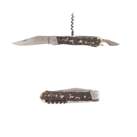 Couteau pliant Le Pionnier Bois de Cerf 3 pièces - DOURIS CHASTEL