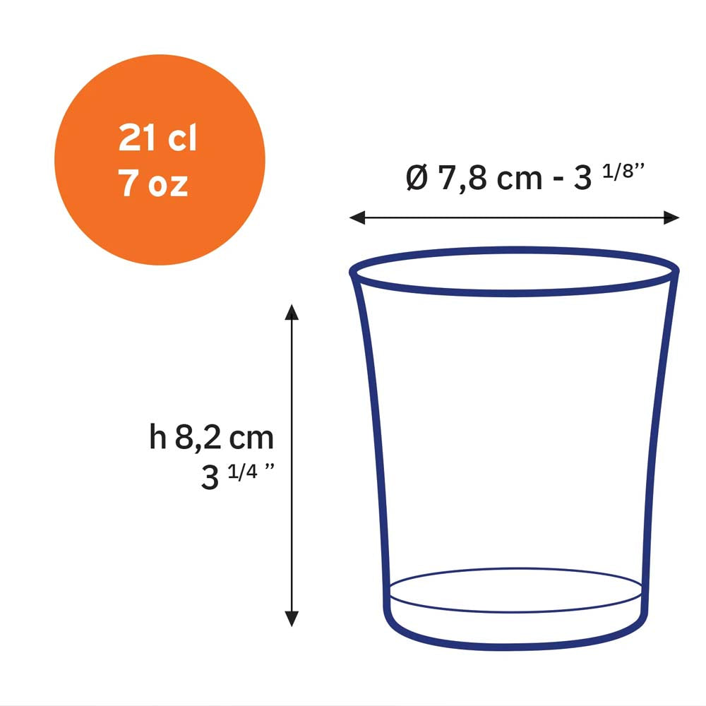 verres 21 cl Ambre - LYS - DURALEX dimensions