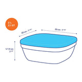 Mesures de la boite de conservation Freshbox 2L DURALEX