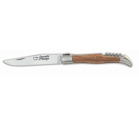 Couteau pliant Laguiole Prestige Bois d'Olivier Acier Forgé - Au Sabot
