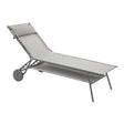 Lit bain de soleil Miami II toile Batyline DUO Assise haute - LAFUMA galet