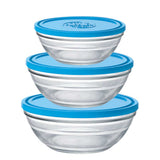 Lot de 3 boites conservation verre rondes Freshbox - DURALEX
