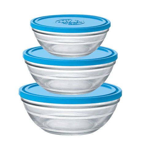 Lot de 3 boites conservation verre rondes Freshbox - DURALEX