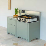 Cuisine Essential 2 Modules Vert Sauge - ENO cuisine extérieure