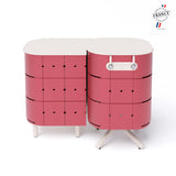 Meuble de cuisine d'extérieur JEAN Framboise gauche - ALUVY