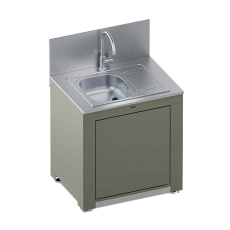 Meuble Évier avec Égouttoir 80 cm Vert Sauge - ENO