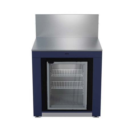 Meuble Frigo Extérieur 75L Bleu Navy - ENO MODULO pour cuisine extérieure