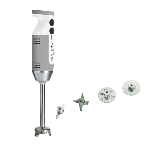 Mixeur plongeant polyvalent mini-pro Gris Blanc 4 couteaux- DYNAMIC