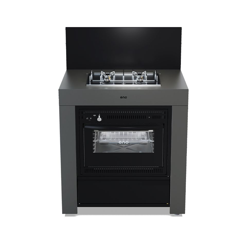 Meuble de Cuisson + Four Gris Cargo - ENO pas cher