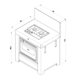 Meuble de Cuisson + Four Gris Cargo - ENO bon plan