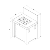 Module Table MASTER Encastrée 80 cm Noir et Inox - ENO en promo