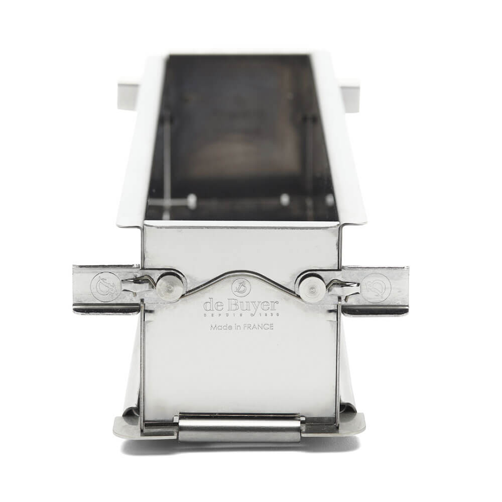 Moule inox perforé pliant GEOFORME 35 x 7 x 7,5 cm - DE BUYER de face