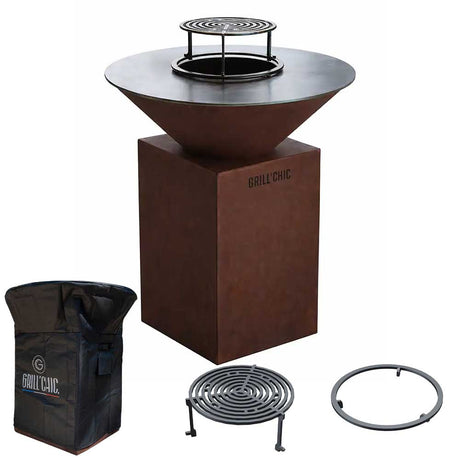 Pack Printemps Brasero Cévenol Rond CORTEN - GRILL CHIC