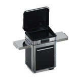 Plancha Électrique ENOSIGN 65 sur chariot inox avec tablettes coulissantes.