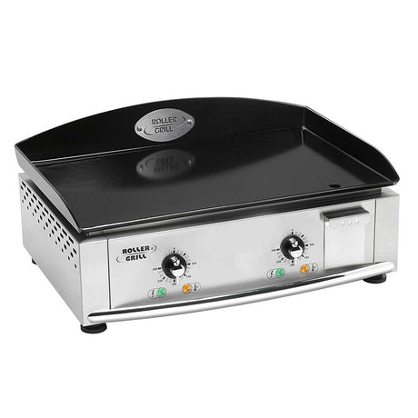 Plancha électrique inox 60 plaque acier émaillé - ROLLER GRILL en promo