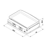 Plancha électrique Initial 65 Inox  - ENO dimensions