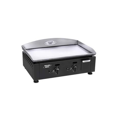 Plancha gaz plaque inox noir 2 brûleurs – ROLLER GRILL