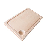 Angle de la planche à découper monobloc avec rigole en Hêtre - TOURNABOIS