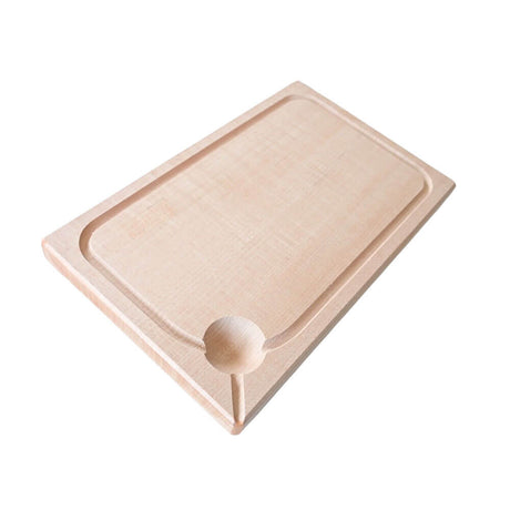 Angle de la planche à découper monobloc avec rigole en Hêtre - TOURNABOIS