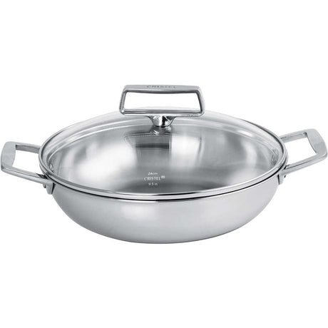 Plat Sautoir Inox Castel'Pro avec couvercle - CRISTEL