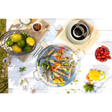 Plancha inox Cristel avec de la nourriture