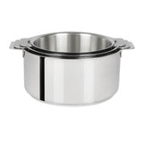 Série de 3 Casseroles Mutine Cristel poignée amovible