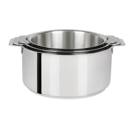Série de 3 Casseroles Mutine Cristel poignée amovible