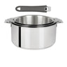 Série de 3 Casseroles Mutine Cristel poignée amovible avec 1 poignée Mutine Gris OFFERTE