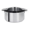 Série de 4 Casseroles Mutine Cristel poignée amovible