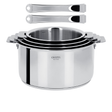 Ensemble de 4 casseroles Casteline Cristel avec 2 poignées