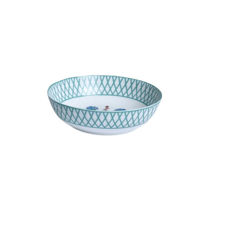 Vue de face de l'Assiette Calotte Volutes Limoges - Maison Manoï