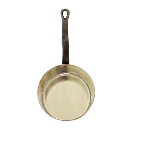 Casserole Cuivre Etamée 14cm vue de l'intérieur- ATELIER DU CUIVRE