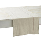 Chemin de table Rythmo lin et rouge- Charvet Editions