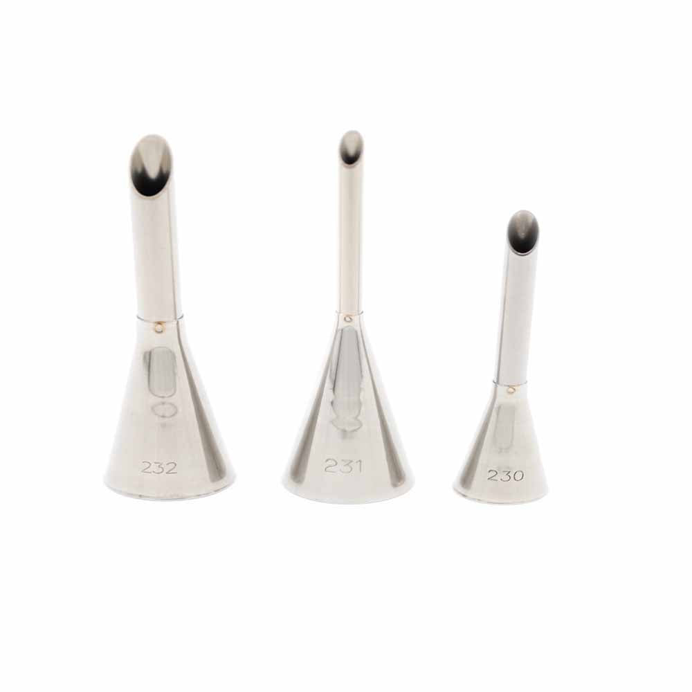 Lot de 3 douilles Inox à Garnir 4,8 et 8mm - MATFER