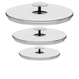Lot de 3 Couvercles inox Graphite - Cristel