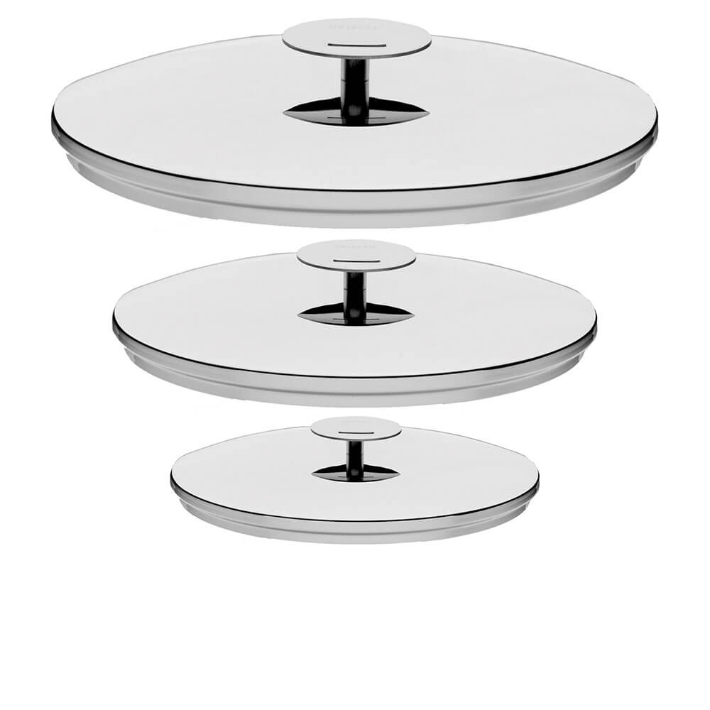 Lot de 3 Couvercles inox Graphite - Cristel