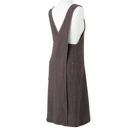 Tablier Empreinte Gris vu de dos - Charvet Editions